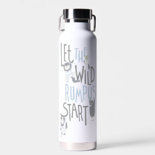 Lass the Wild Rumpus Start - Blau Trinkflasche