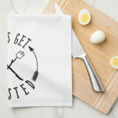 Lass Toasted Happy Camper Fun Summer Geschirrtuch (Viertel Falte)