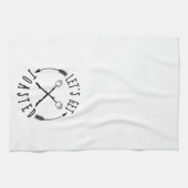 Lass Toasted Happy Camper Fun Summer Geschirrtuch (Horizontal)