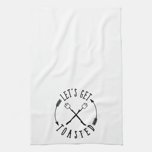 Lass Toasted Happy Camper Fun Summer Geschirrtuch (Vertikal)