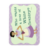 Lass Tour Whine Country Retro Spaß Kitsch Magnet (Vertikal)