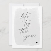 Lass Try This Again Calligray New Date Card Save The Date (Vorderseite)