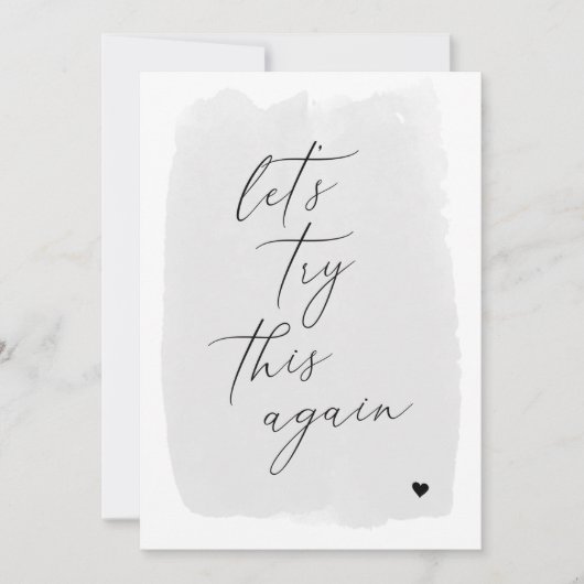 Lass Try This Again Calligray New Date Card Save The Date (Vorderseite)