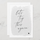 Lass Try This Again Calligray New Date Card Save The Date (Vorne/Hinten)