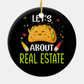 Lass über Real Anwesen Taco Bout Tacos Mexican Foo Keramik Ornament (Hinten)