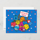 Lass uns abstimmen! postkarte (Vorne/Hinten)