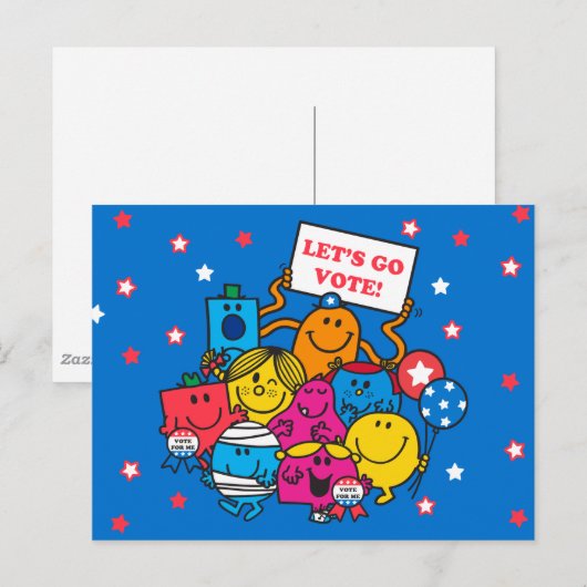 Lass uns abstimmen! postkarte (Vorne/Hinten)