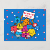 Lass uns abstimmen! postkarte (Vorderseite)