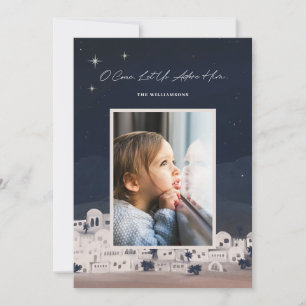 Lass uns Adore Ihm Bethlehem religiöse Weihnachten