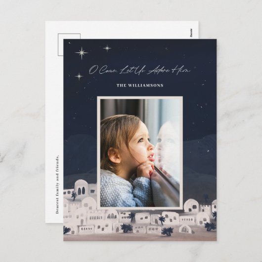 Lass uns Adore Ihm Bethlehem religiöse Weihnachten (Vorne/Hinten)