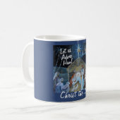Lass uns Adore Ihm! Christus der Herr, Geburt Kaffeetasse (Vorderseite Links)