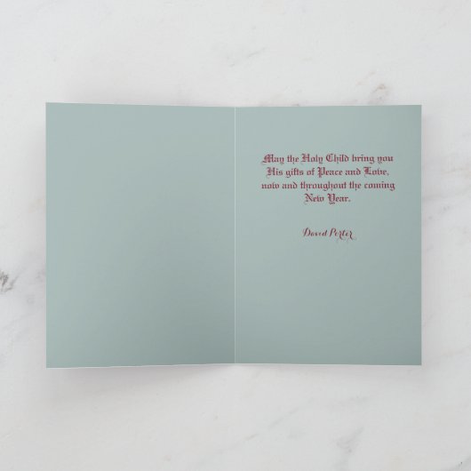 Lass uns Adore Ihm Grußkarte Karte (Innenseite)