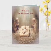 Lass uns Adore Ihm Grußkarte Karte (Gelbe Blume)