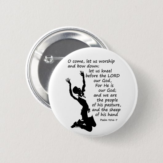 lass uns anbeten und knien button (Vorne & Hinten)