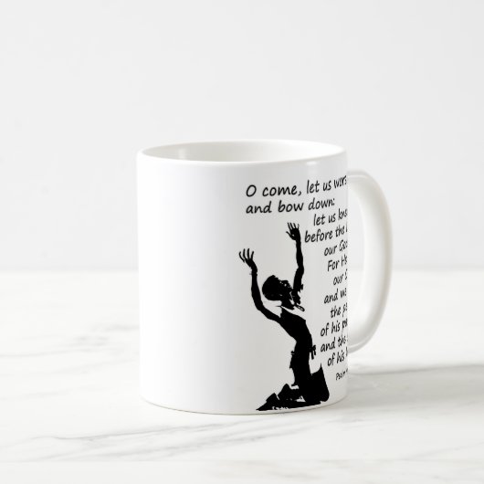 lass uns anbeten und knien kaffeetasse (VorderseiteRechts)