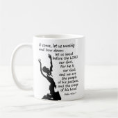 lass uns anbeten und knien kaffeetasse (Links)