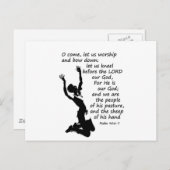 lass uns anbeten und knien postkarte (Vorne/Hinten)