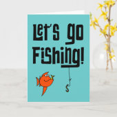 Lass uns angeln gehen karte (Gelbe Blume)