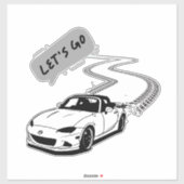 Lass uns aufkleber Auto gehen (Blatt)