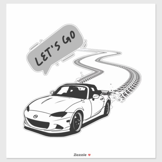 Lass uns aufkleber Auto gehen (Blatt)