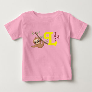 Lass uns ausgehen   Niedlich Hanging Sloth Funny Baby T-shirt