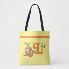 Lass uns ausgehen | Niedlich Hanging Sloth Funny Tasche
