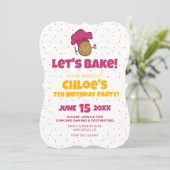 Lass uns backen! Kid backt Party Einladung (Stehend Vorderseite)