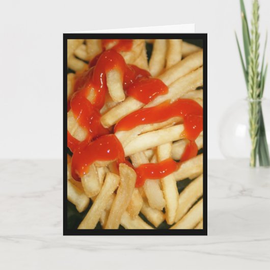 Lass uns bald Ketchup machen! Grußkarte Karte (Vorderseite)