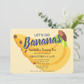 Lass uns Bananen-Kindergeburtstag einladen Einladung (Stehend Vorderseite)