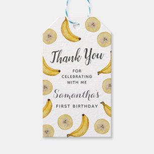 Lass uns Bananen zum Geburtstag einladen Geschenkanhänger