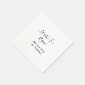 lass uns beginnen Hochzeitspaar Name Datum einfach Serviette (Ecke)