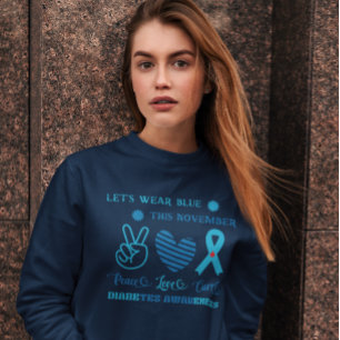 Lass uns Blauer dieses November Diabetes-Bewusstse Sweatshirt