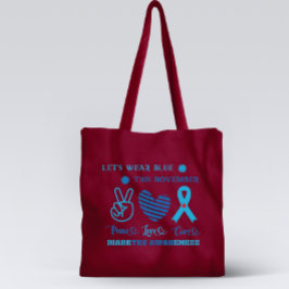 Lass uns Blauer dieses November Diabetes-Bewusstse Tragetasche