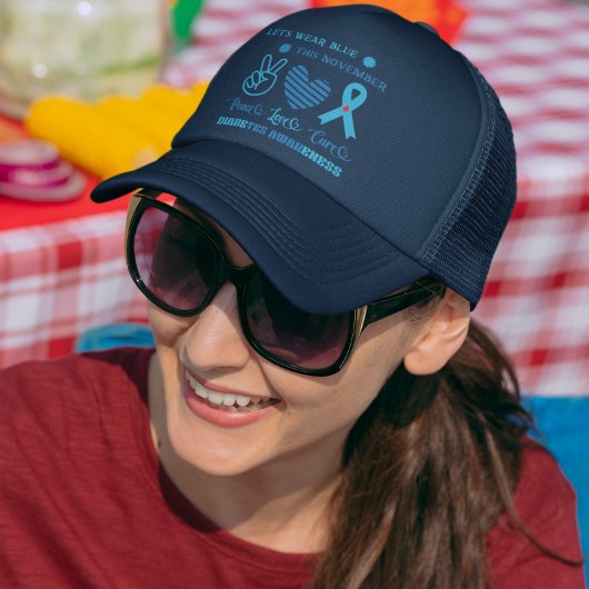 Lass uns Blauer dieses November Diabetes-Bewusstse Truckerkappe