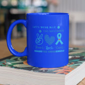 Lass uns Blauer dieses November Diabetes-Bewusstse Zweifarbige Tasse