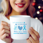 Lass uns Blauer dieses November Diabetes-Bewusstse Zweifarbige Tasse