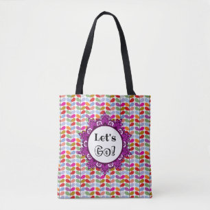 Lass uns Boho farbenfrohe Leaf und Mandala gehen Tasche