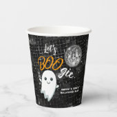 Lass uns BOOgie Disco Halloween Pappbecher (Rückseite)