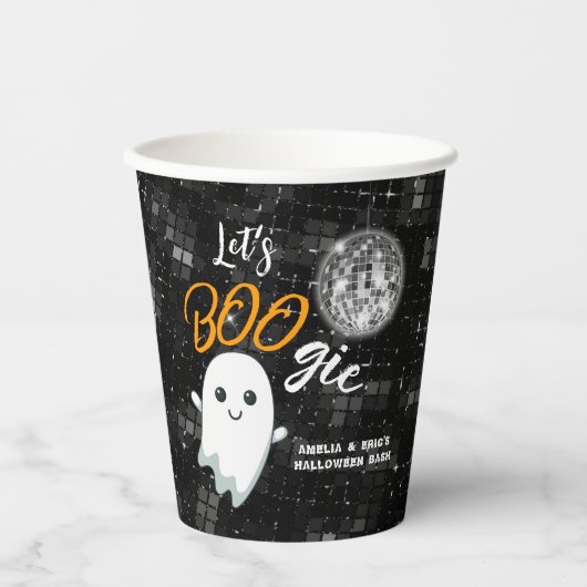 Lass uns BOOgie Disco Halloween Pappbecher (Vorderseite)