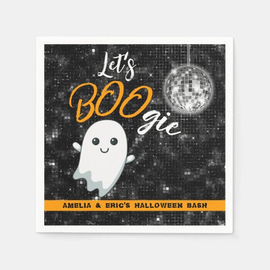 Lass uns BOOgie Disco Halloween Serviette (Vorderseite)