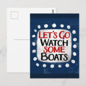 Lass uns Boote auf der Postkarte beobachten (Vorne/Hinten)
