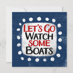 Lass uns Boote Grußkarte ansehen Karte