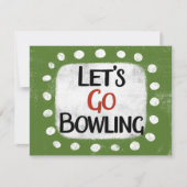 Lass uns Bowling Grußkarte gehen Karte (Vorderseite)