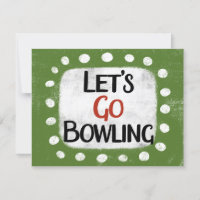 Lass uns Bowling Grußkarte gehen
