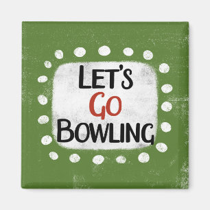Lass uns Bowling Kühlschrank Magnet gehen