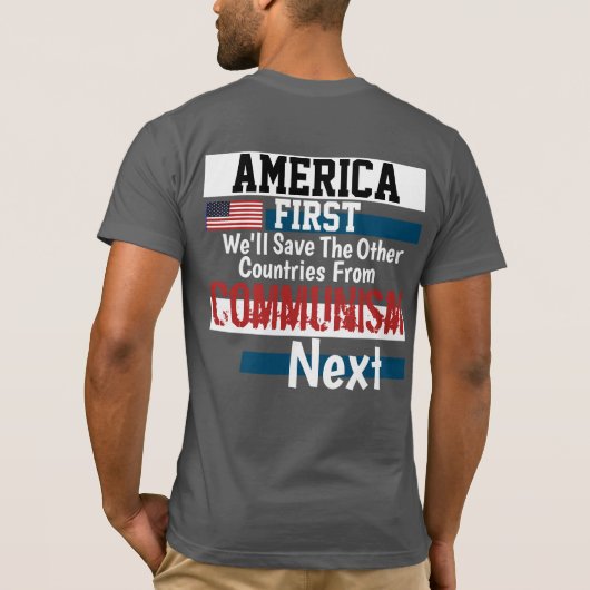 Lass uns Brandon America First T - Shirt gehen (Rückseite)