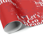 Lass uns Brandon Bandana Wrapping Paper gehen Geschenkpapier (Rolleneckpunkt)