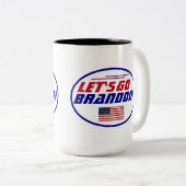 Lass uns Brandon Car Magnet gehen Zweifarbige Tasse (VorderseiteRechts)