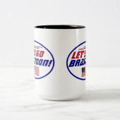 Lass uns Brandon Car Magnet gehen Zweifarbige Tasse (Mittel)