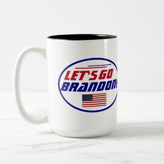 Lass uns Brandon Car Magnet gehen Zweifarbige Tasse (Links)